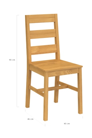 4 chaises en pin Alfie - 40 x 90 x 46 cm