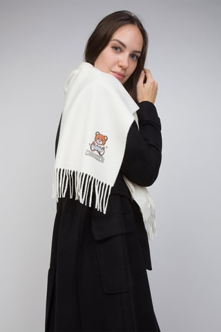 Lamswollen Sjaal Wit