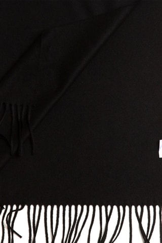 Lamswollen Sjaal Zwart