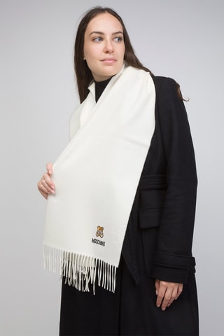 Lamswollen Sjaal Wit