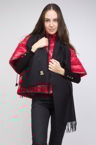 Lamswollen Sjaal Zwart