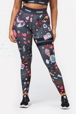 Legging taille haute Derby - Gris foncé - Stronger