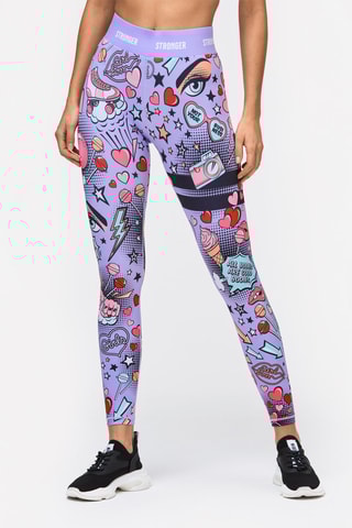 Legging taille haute Derby - Mauve - Stronger