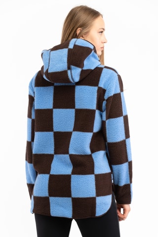 Veste polaire à capuche Checkered Fleece - Bleu et noir - Stronger