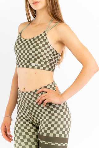 Brassière de sport Checkered Strappy - Vert - Stronger
