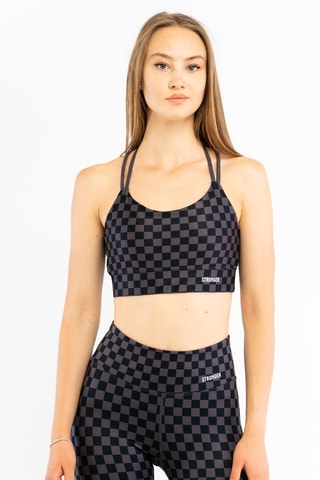 Brassière de sport Checkered Strappy - Gris - Stronger