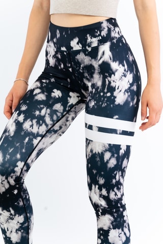 Legging tie and dye taille haute Stardust - Bleu nuit et blanc - Stronger