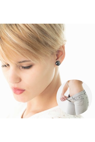 Brincos pendentes magnéticos 
Prateado