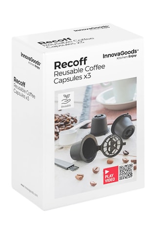 3 capsules de café réutilisables - Noir