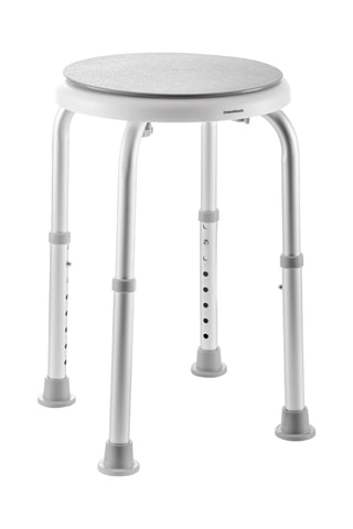 Tabouret de salle de bain pivotant - Gris