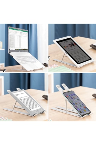 Support pliable pour ordinateur portable - 
Gris