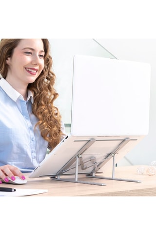 Support pliable pour ordinateur portable - 
Gris