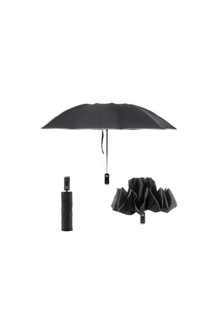 Parapluie à fermeture inversée - Noir et gris