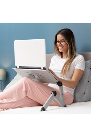 Table réglable positions multiples pour ordinateur portable - Blanc