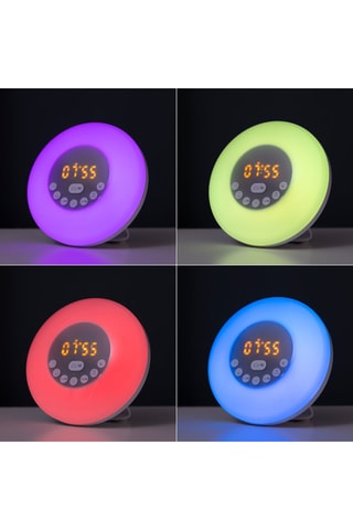 Radio-réveil LED Sunrise - Blanc