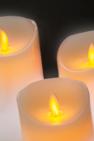 3 bougies LED multicolore à effet flamme avec télécommande