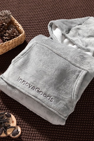 Sweat-manta com capuz oversize em polar