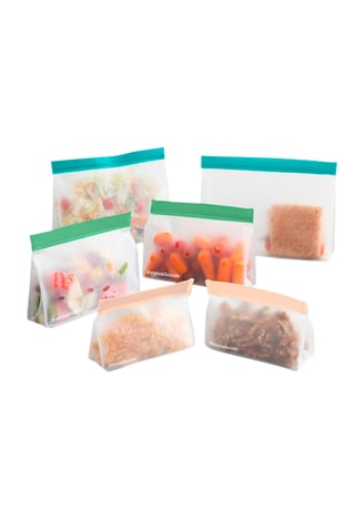 6 sacs alimentaires réutilisables