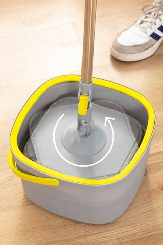 Balai tournant autonettoyant  -  Gris et jaune