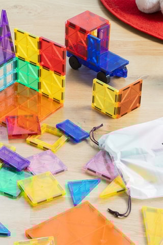 Ensemble de construction magnétique 3D - 57 pièces - Dès 3 ans