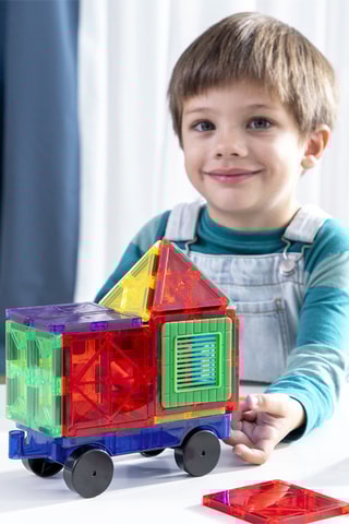 Ensemble de construction magnétique 3D - 57 pièces - Dès 3 ans