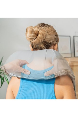 Massajador Shiatsu aquecido para a nuca - Cinzento