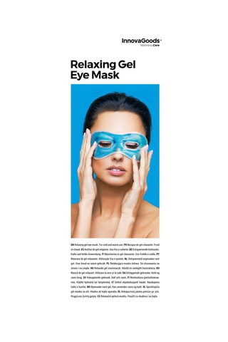 Máscara relaxante de gel para os olhos 23 x 7 cm