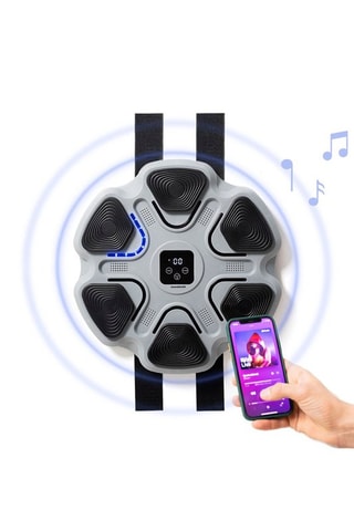 Machine de boxe musicale rechargeable Beatfist - Gris et noir