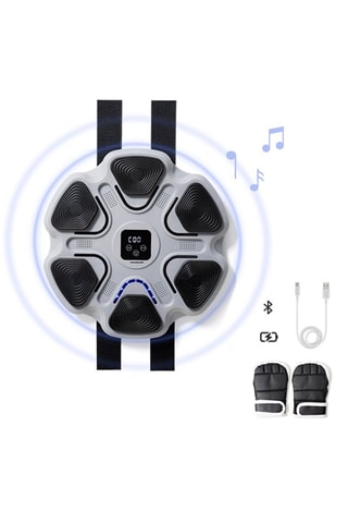 Machine de boxe musicale rechargeable Beatfist - Gris et noir