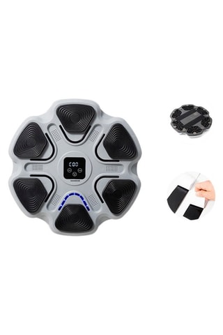 Machine de boxe musicale rechargeable Beatfist - Gris et noir