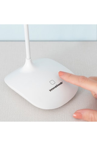 Lampe de table à LED rechargeable et tactile - Blanc