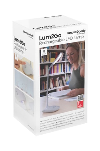 Lampe de table à LED rechargeable et tactile - Blanc