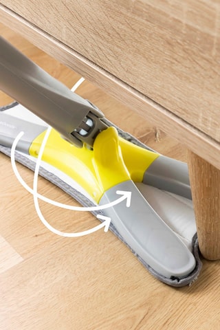 Serpillière microfibre à essorage automatique - Jaune et gris