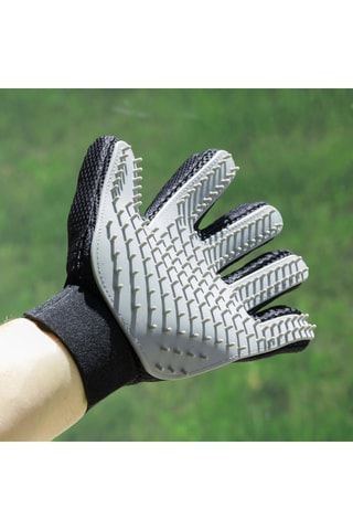 Gant de massage et brosse pour animaux - Noir et blanc