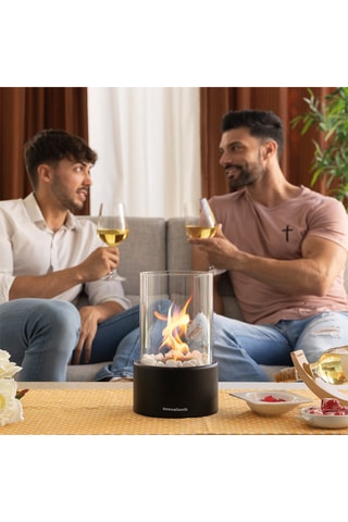 Cheminée de table décorative Noir