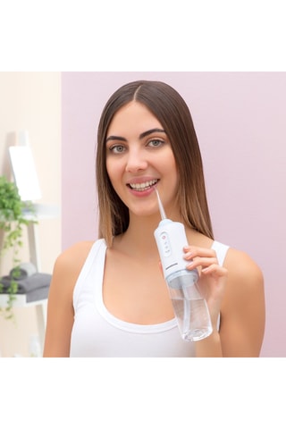 Irrigateur dentaire portable et rechargeable - Blanc