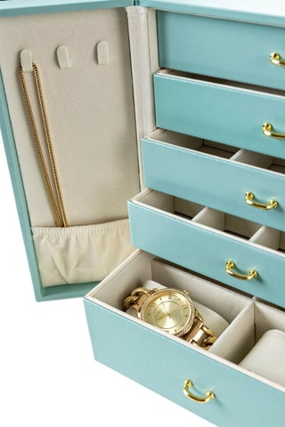 Leren Sieradendoos - 20 x 18 x 24 cm - Somm