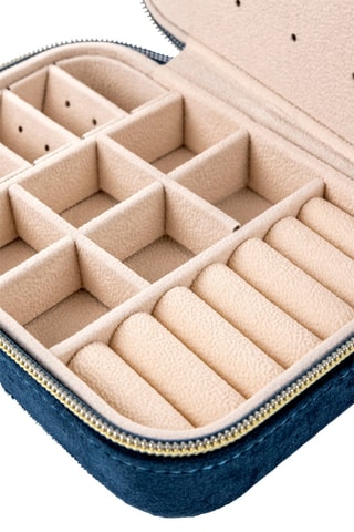 Velours Sieradendoos Berlin - Marineblauw