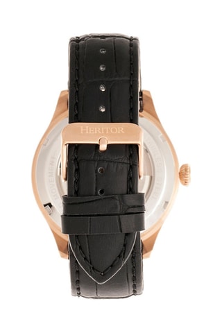 Leren Automatisch Horloge Gregory - Chronograaf - Zwart en Roségoudkleurig