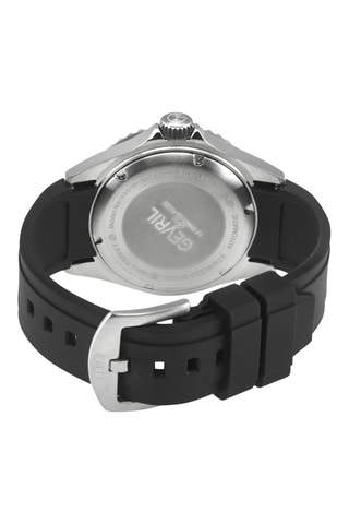 Rubberen Automatisch Horloge - Zwart en Blauw