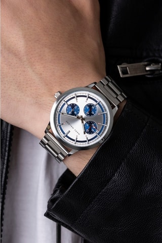 Stalen Quartz Horloge - Zilverkleurig - Marc Malone