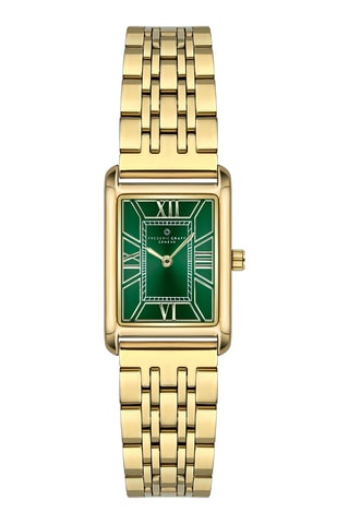 Stalen Quartz Horloge - Goudkleurig en Groen - Frederic Graff
