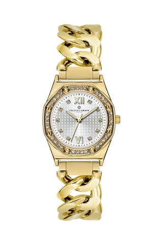 Stalen Quartz Horloge - Goudkleurig en Zilverkleurig - Frederic Graff