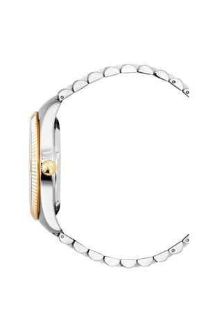 Stalen Quartz Horloge - Zilverkleurig en Goudkleurig