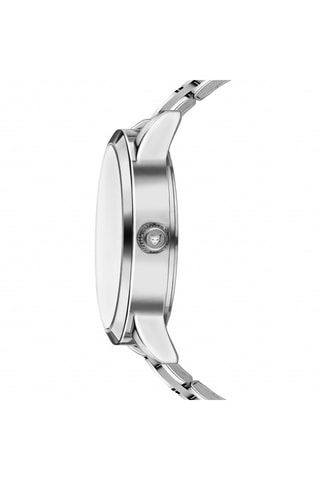 Stalen Quartz Horloge Lyon Zilverkleurig en Zwart