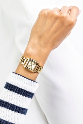 Stalen Quartz Horloge Goudkleurig   - Emily Westwood