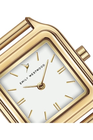 Stalen Quartz Horloge Goudkleurig   - Emily Westwood