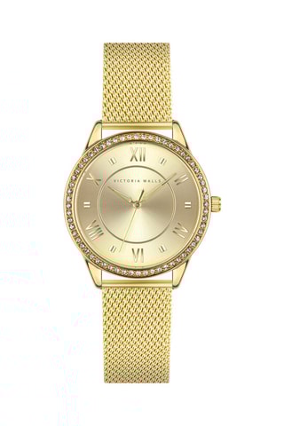 Stalen Quartz Horloge - Goudkleurig - Victoria Walls