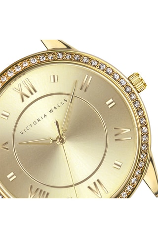 Stalen Quartz Horloge - Goudkleurig - Victoria Walls
