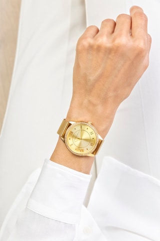 Stalen Quartz Horloge - Goudkleurig - Victoria Walls